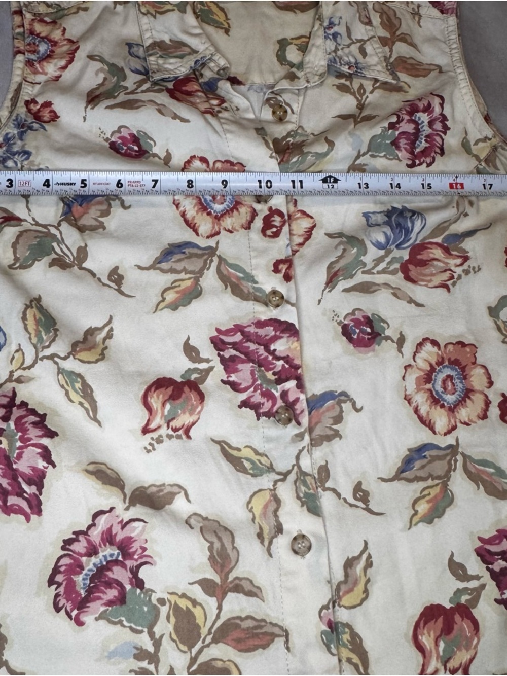Vintage 90s Floral Button Up Blouse Cottagecore Liz Claiborne - Picture 7 of 9